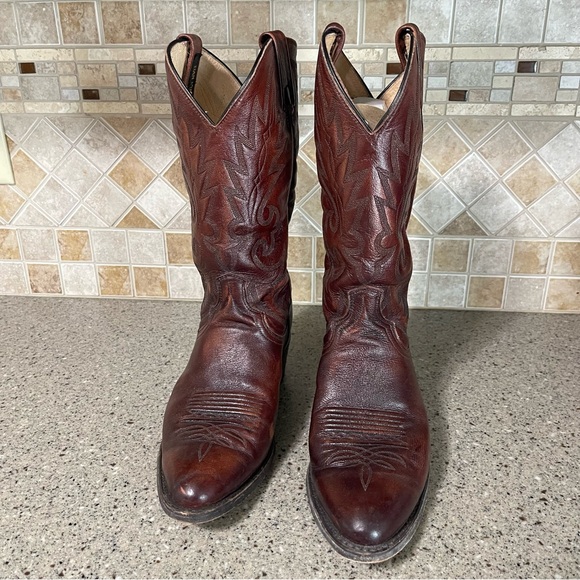 Dan Post Men’s Size 9 EW Brown Leather Western Cowboy Boots Made in the USA - Picture 2 of 10